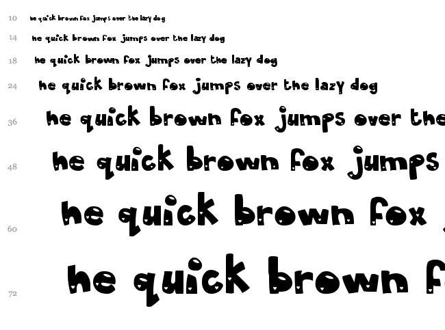 MTF Olive You font waterfall